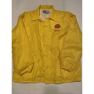 Vintage Shell Gas Service Station Jacket Windbreaker 80s 90s Made In USA XL